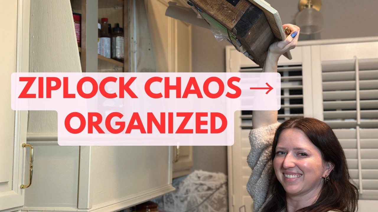 DIY Ziplock Bag Organizer | Easy Kitchen Cabinet Organization